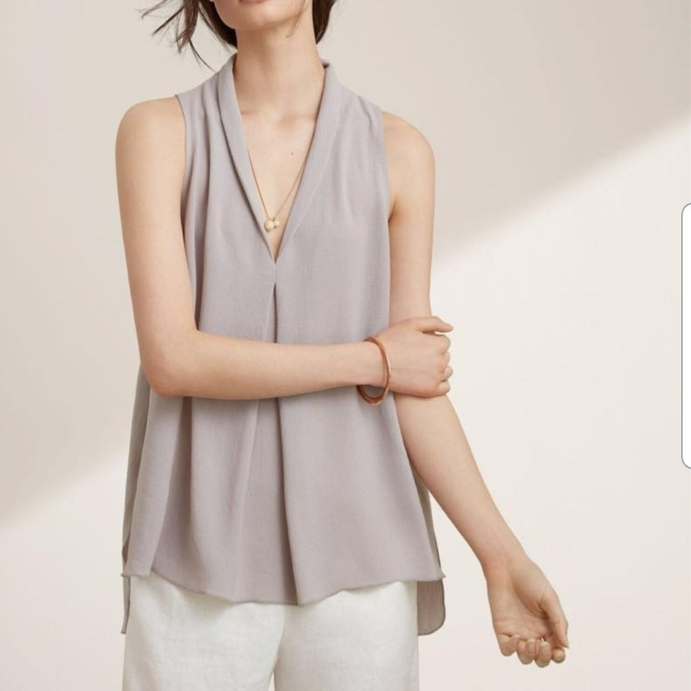 Wilfred Aritzia Nuit White Sleeveless Blouse Top